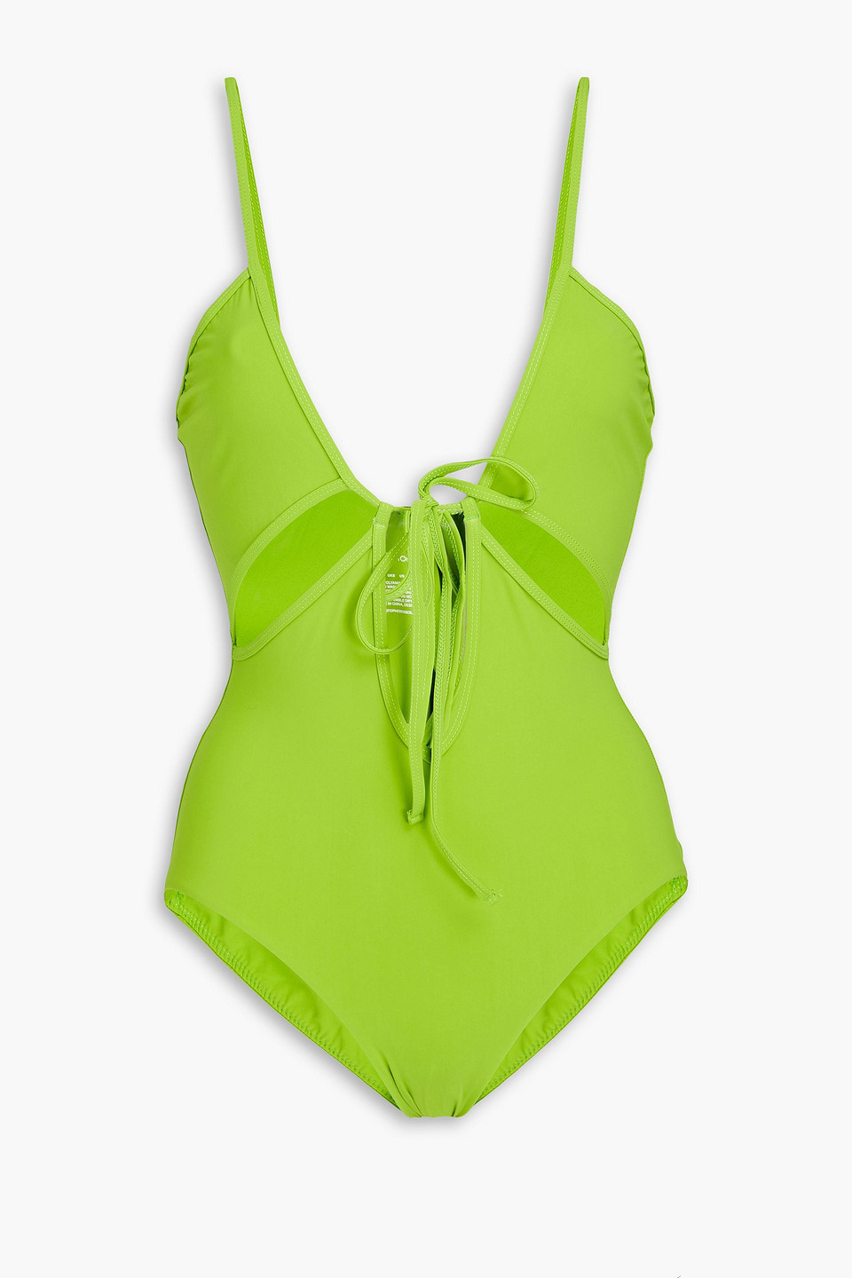 Tie-front cutout swimsuit