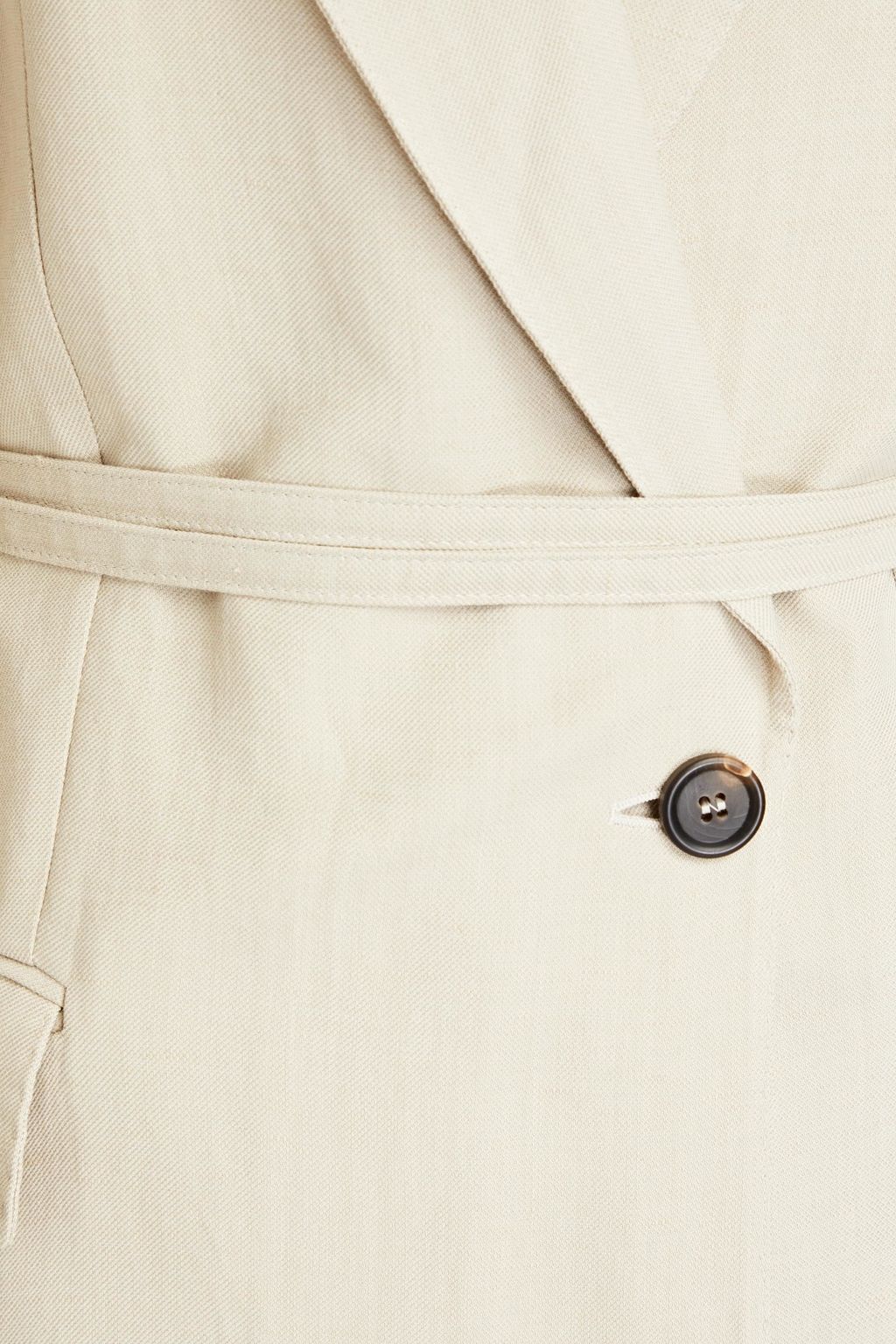 BRUNELLO CUCINELLI Double-breasted embellished slub-twill blazer