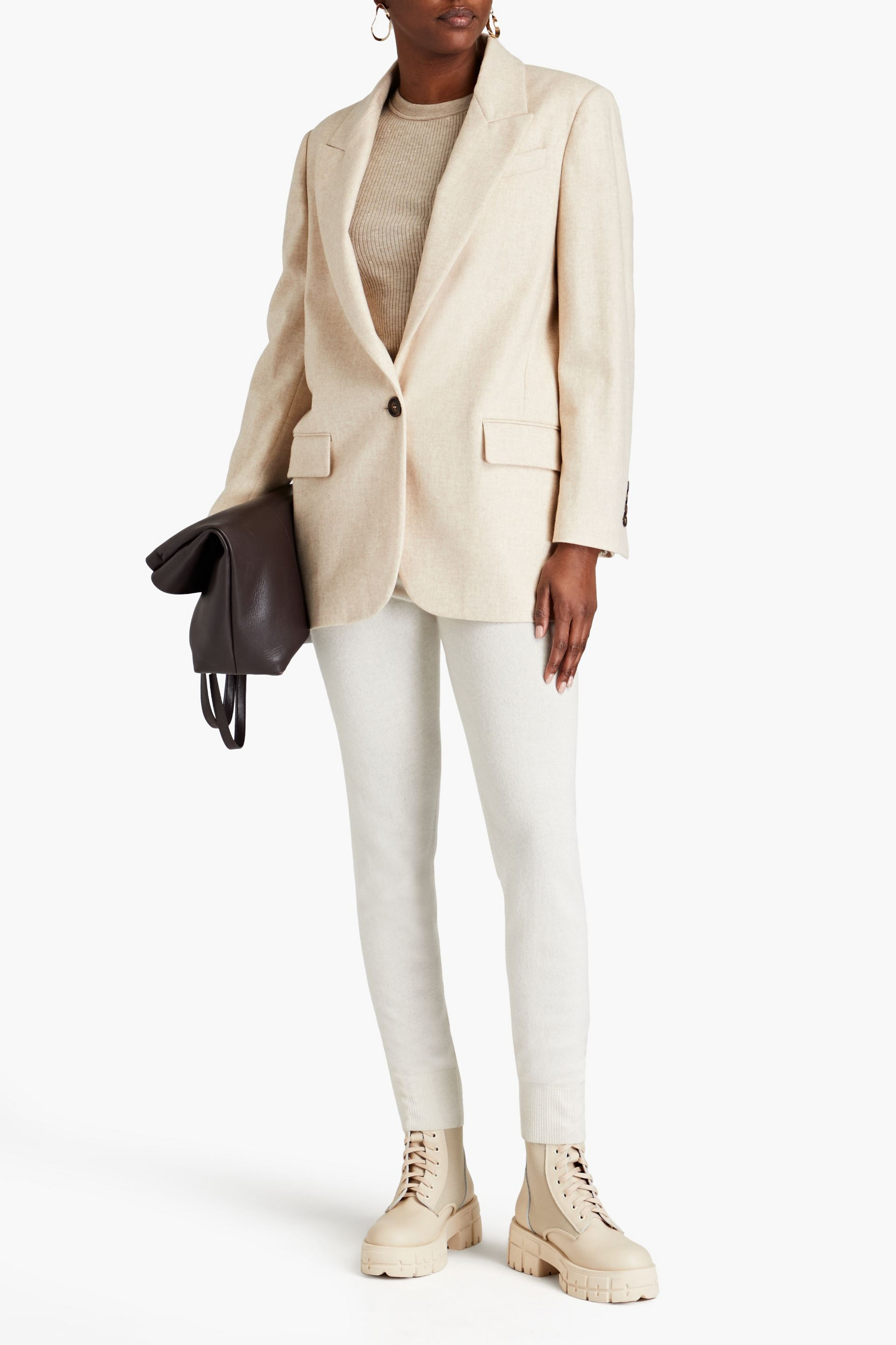 Brunello Cucinelli Bead-embellished wool blazer