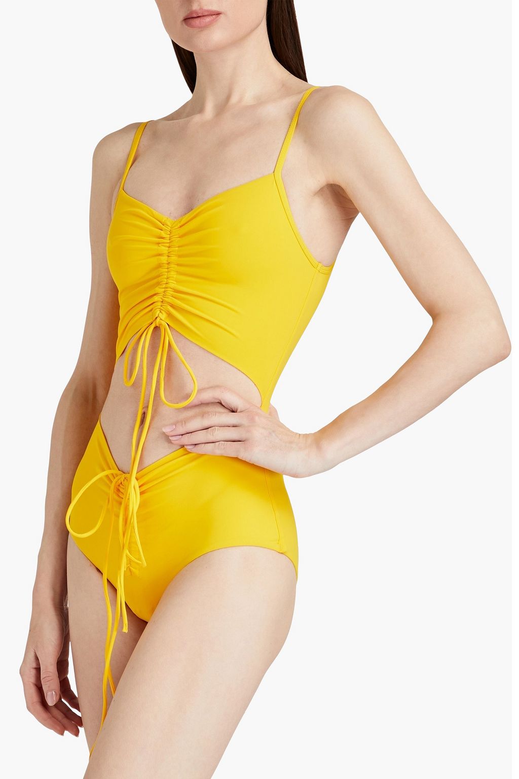 CHRISTOPHER ESBER Ruched cutout swimsuit