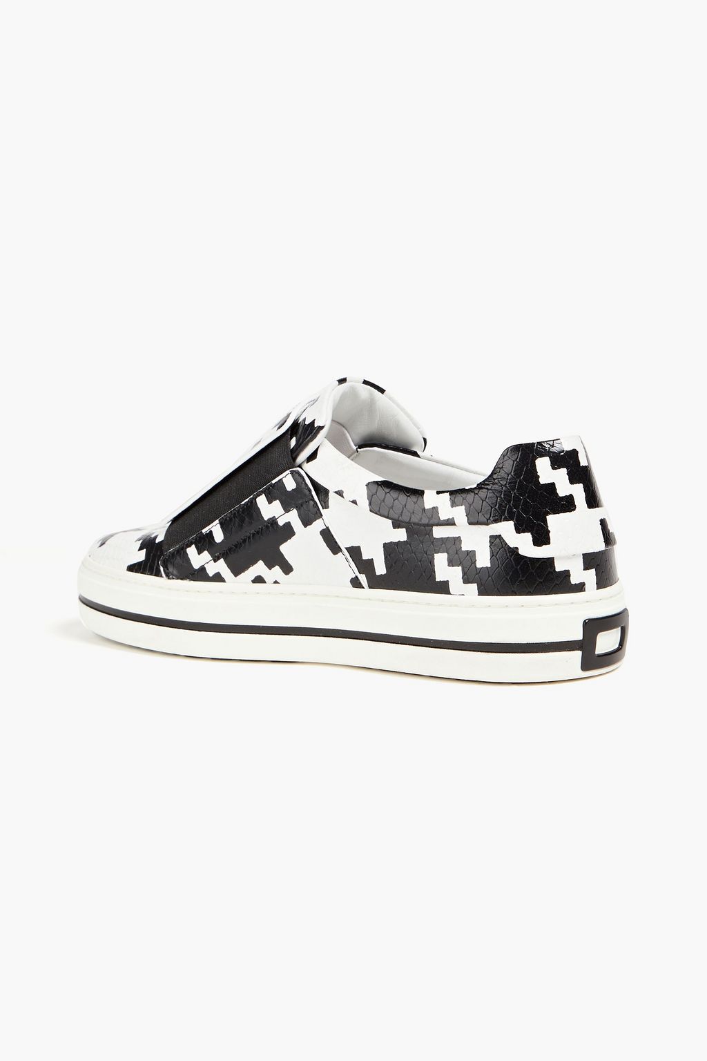 ROGER VIVIER Printed snake-effect leather sneakers