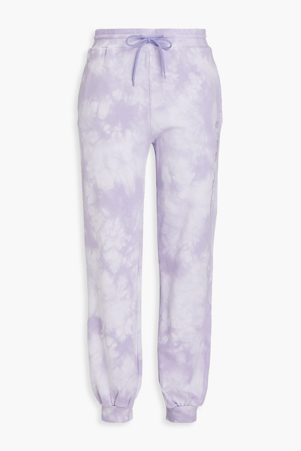 Tie-dyed French cotton-terry track pants