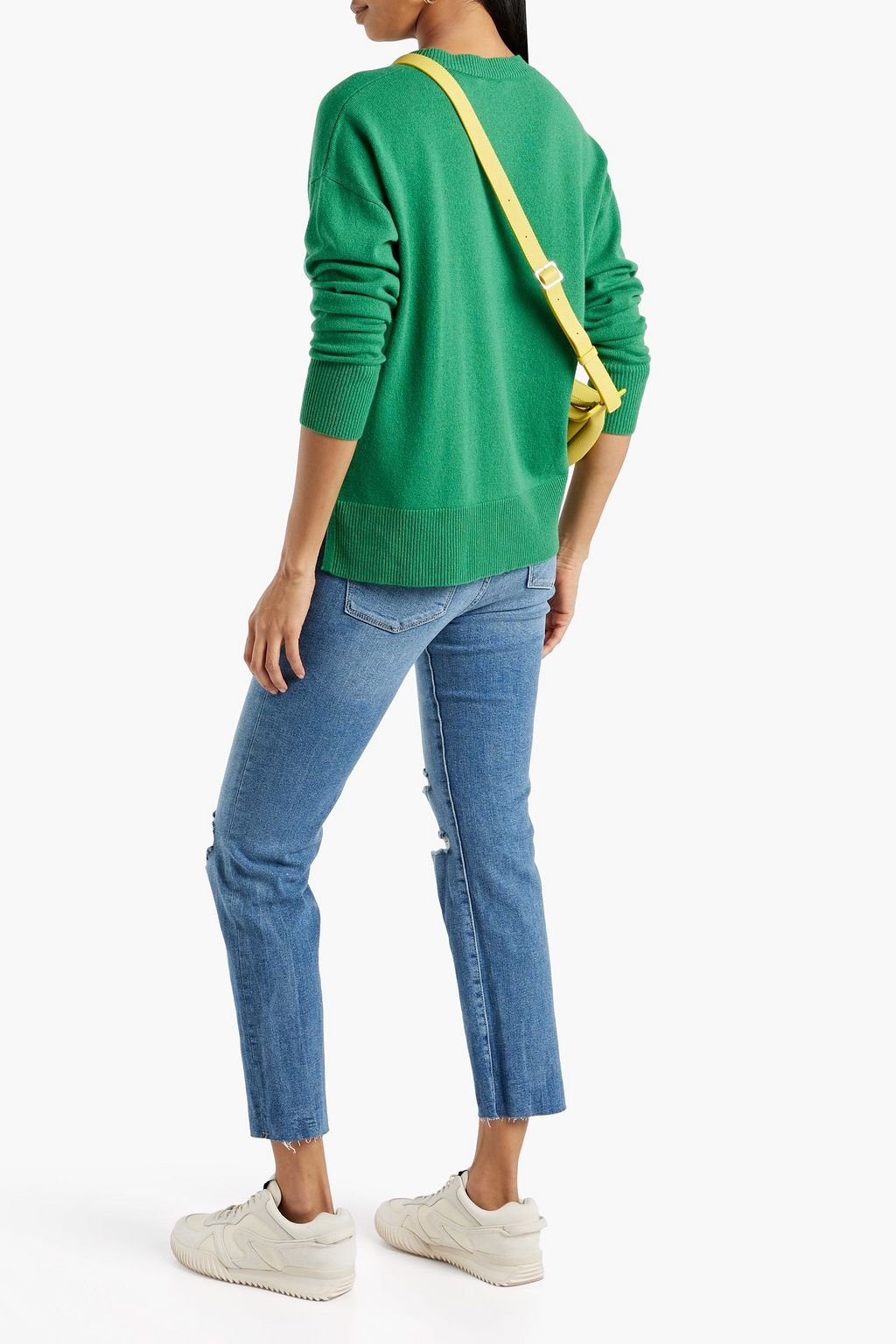 DL1961 Mara cropped distressed mid-rise slim-leg jeans