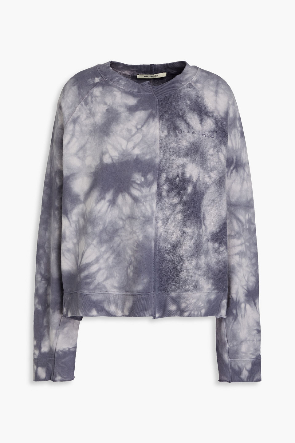 Être Cécile Embroidered tie-dyed French cotton-terry sweatshirt