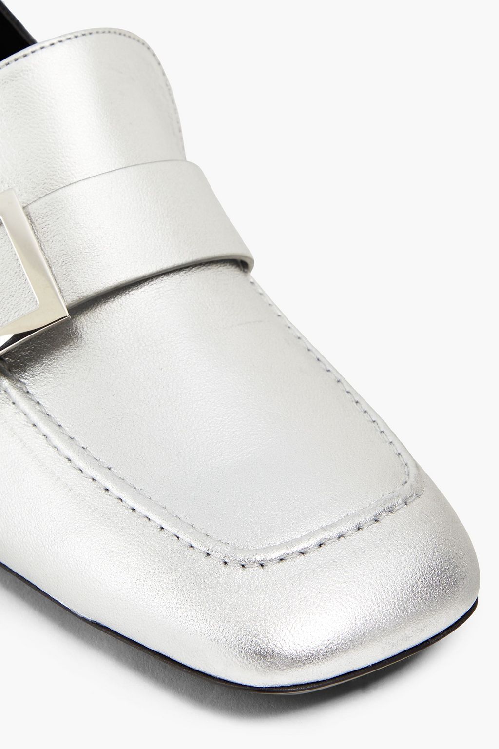 ROGER VIVIER Podium metallic leather pumps
