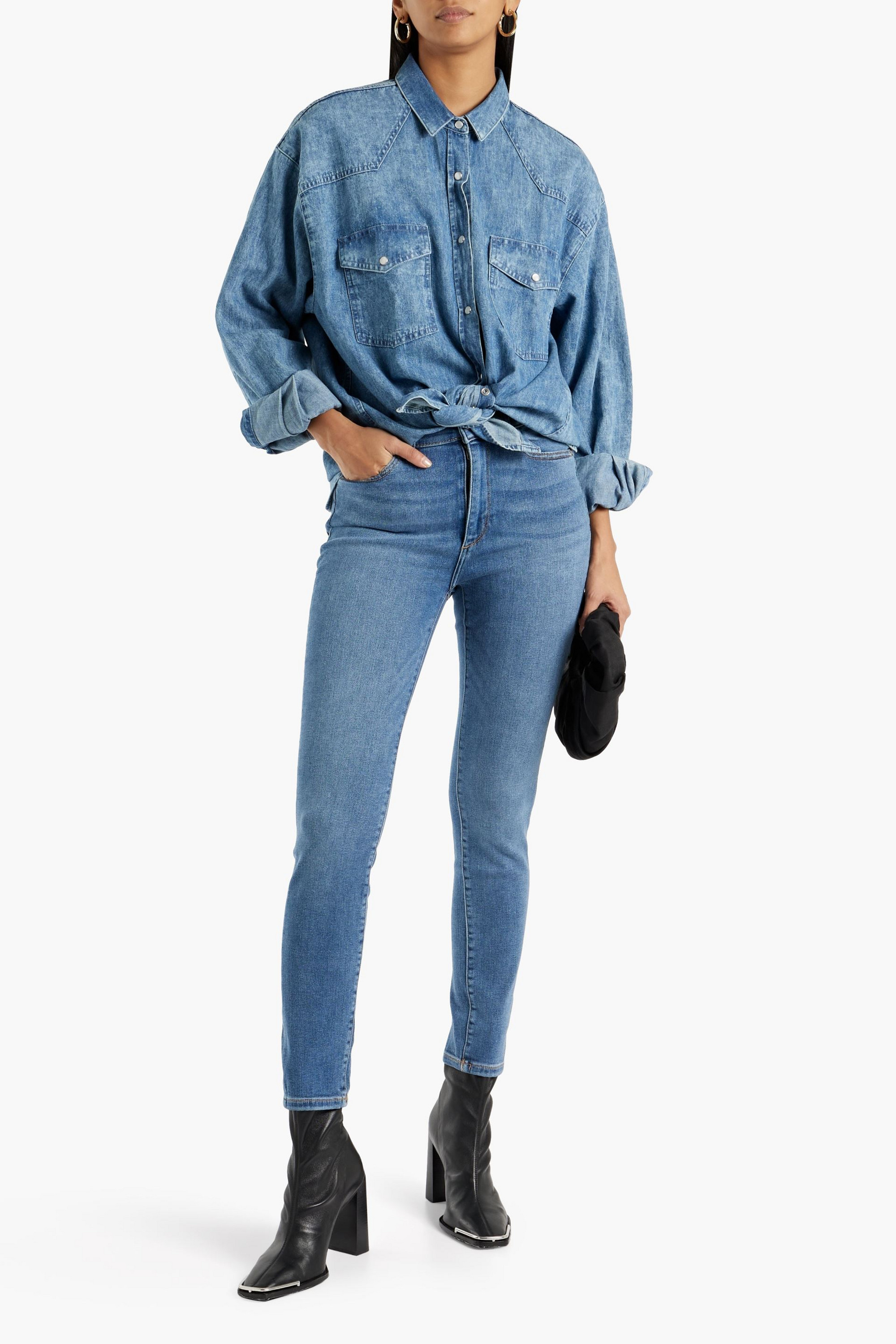 DL1961 Farrow cropped mid-rise skinny jeans