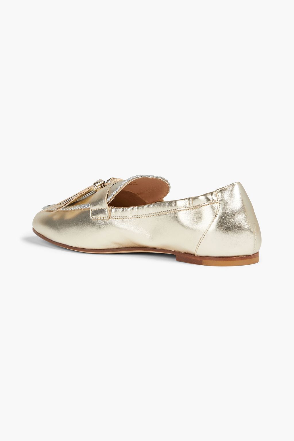 TOD'S Gommino Loafers aus Metallic-Leder mit Verzierung