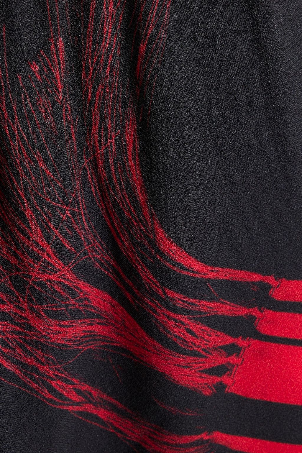 DRIES VAN NOTEN Printed crepe wide-leg pants