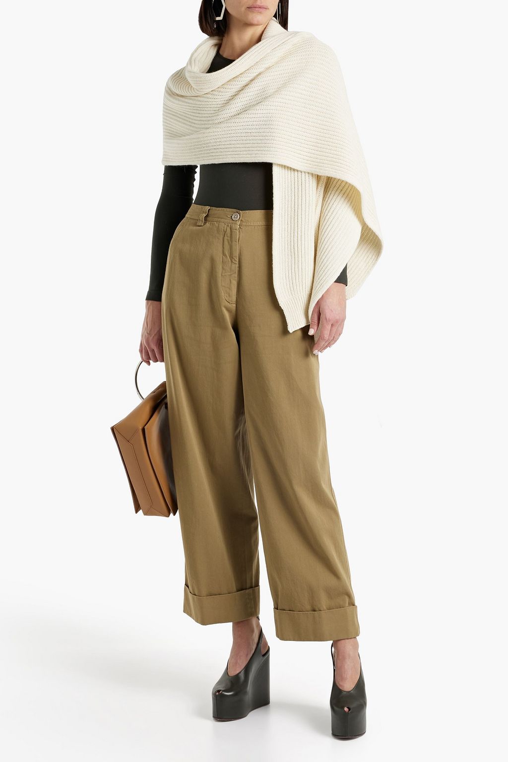 DRIES VAN NOTEN Pakora cotton-twill wide-leg pants