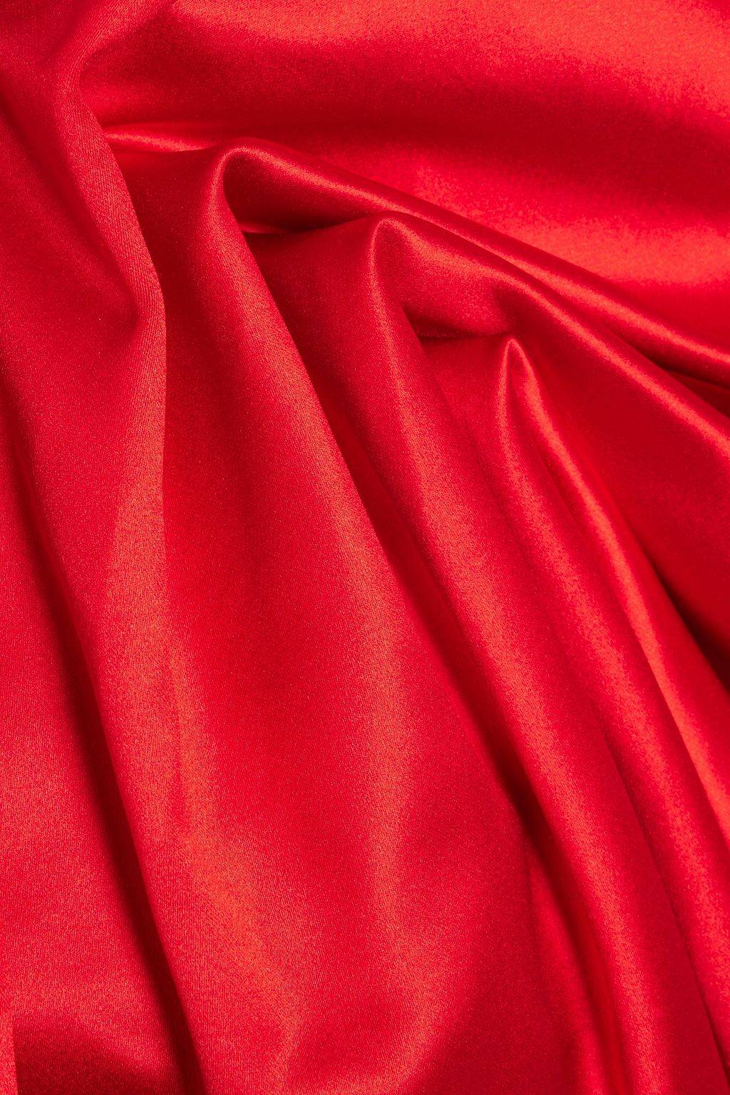 DRIES VAN NOTEN Ruched cotton and silk-blend satin blouse