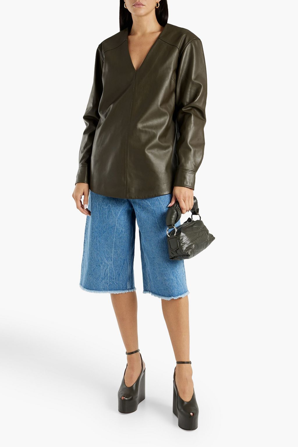 DRIES VAN NOTEN Leather shirt | THE OUTNET