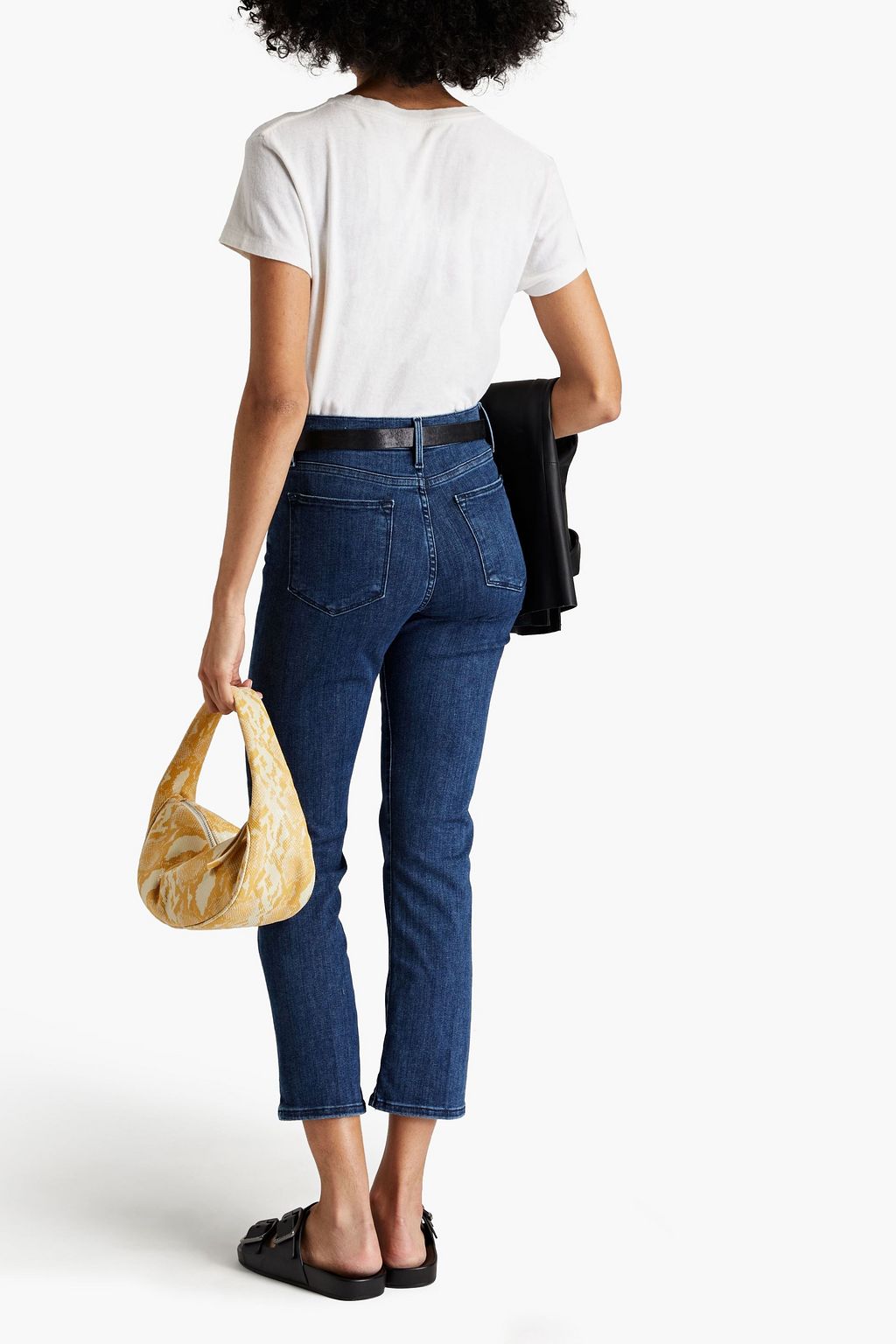 FRAME Kinley cropped high-rise straight-leg jeans
