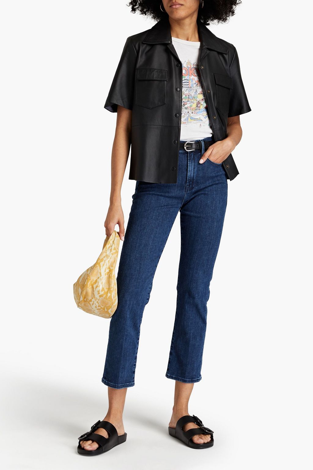 FRAME Kinley cropped high-rise straight-leg jeans