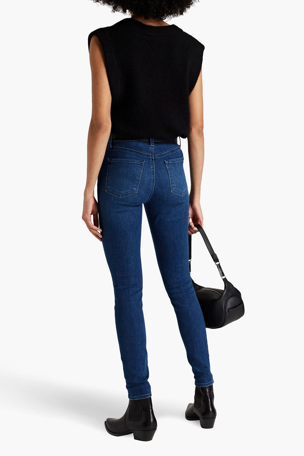 J BRAND Faded high-rise skinny jeans