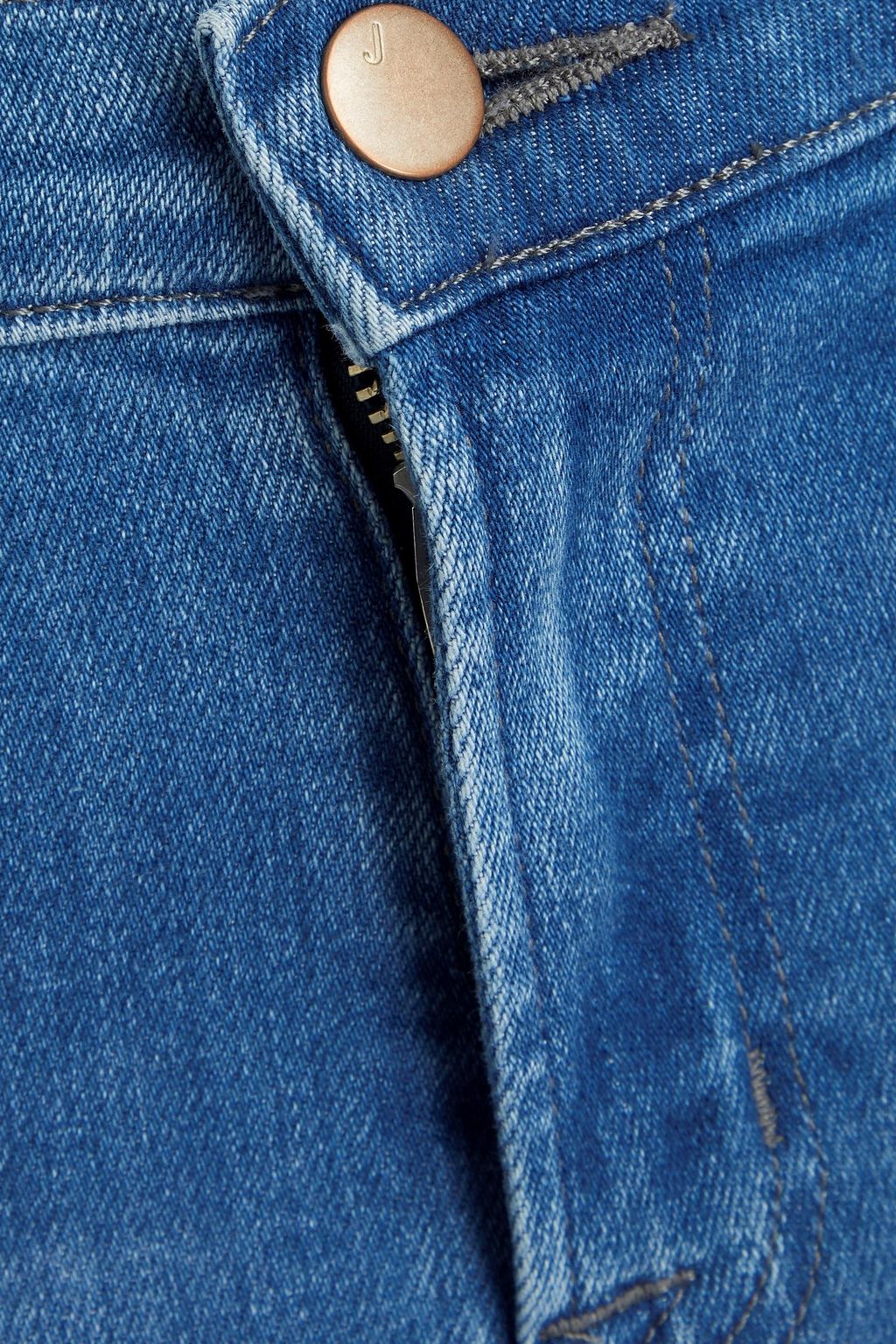 J BRAND Faded cropped high-rise skinny jeans