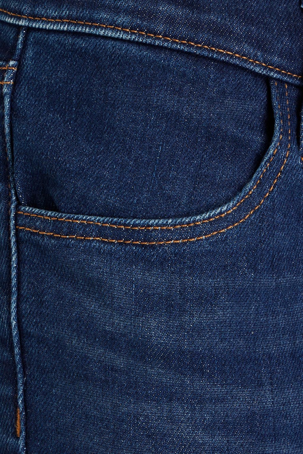 J BRAND Faded cropped high-rise skinny jeans