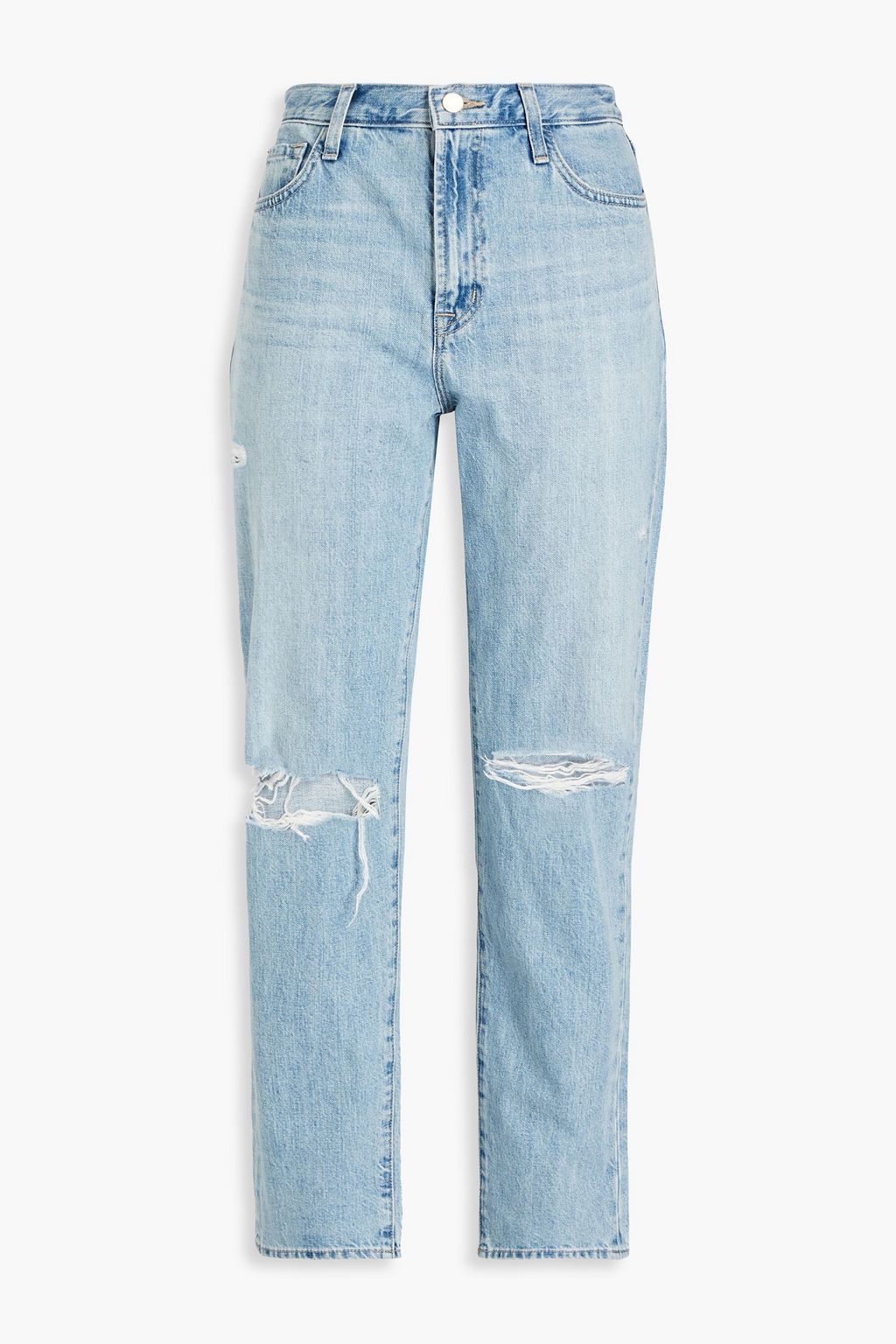 Light wash distressed boyfriend sales jeans
