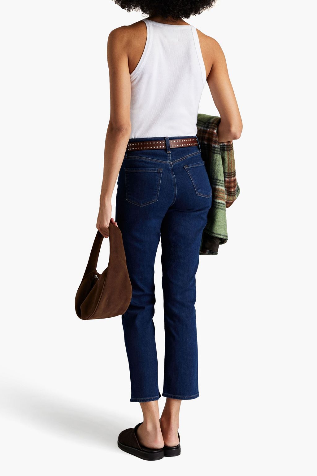 J BRAND Faded high-rise straight-leg jeans