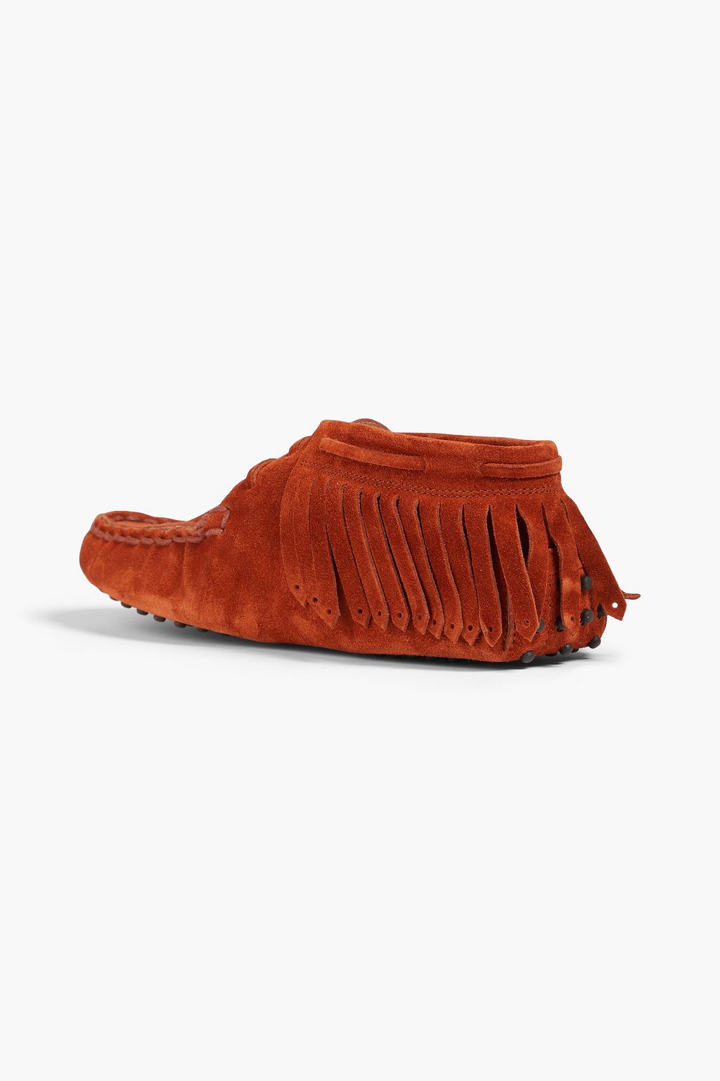 TOD'S Loafers aus Veloursleder mit Fransen
