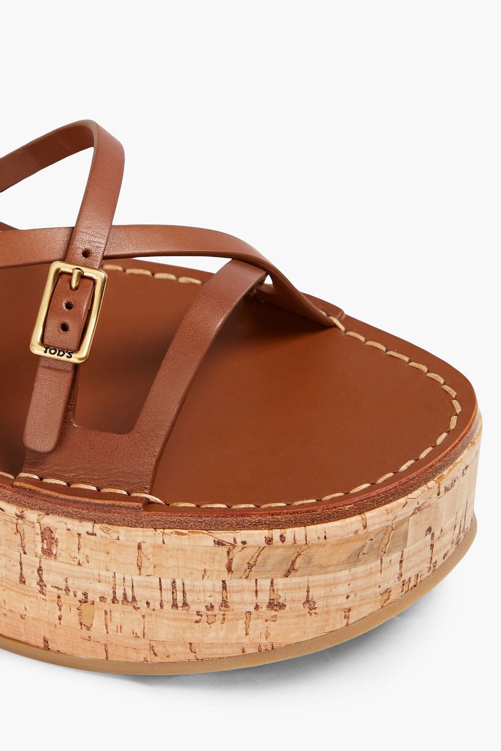 TOD'S صندل من الجلد بنعل سميك مزود بإبزيم