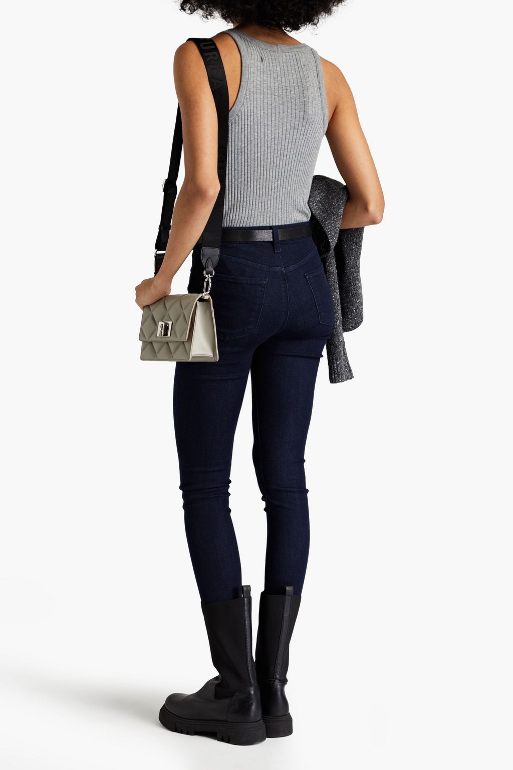 J BRAND Cropped high-rise skinny jeans