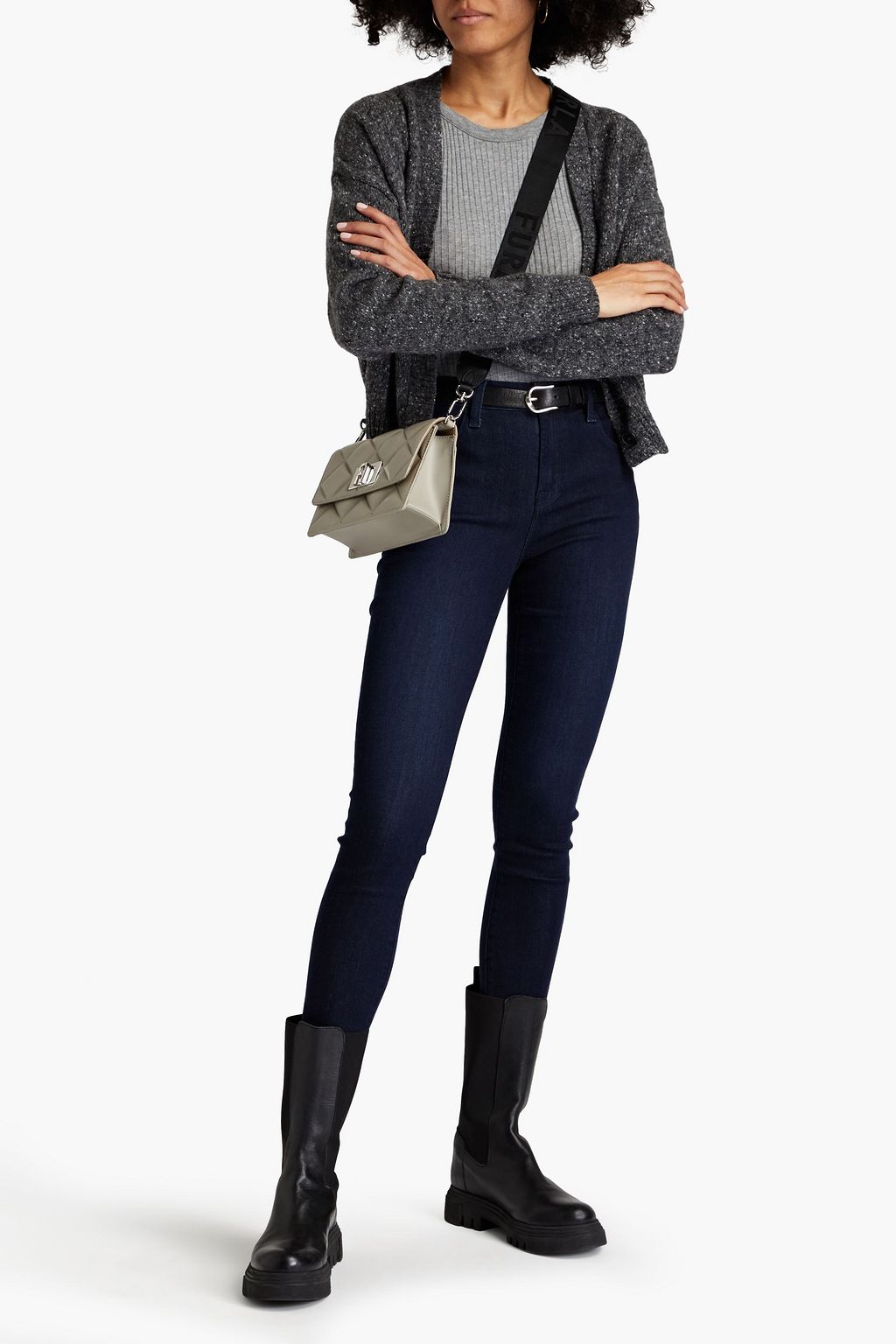 J BRAND Cropped high-rise skinny jeans