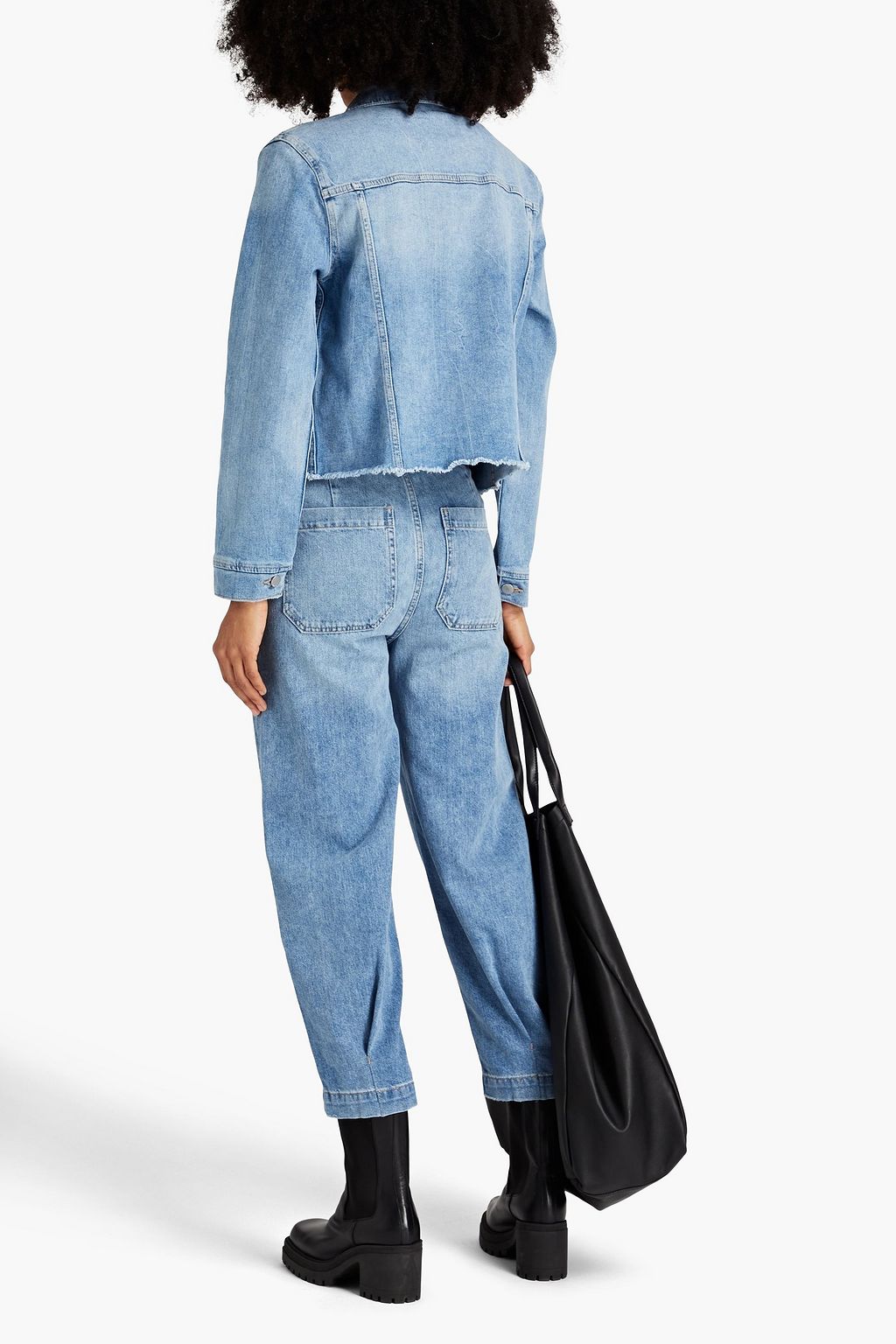 DL1961 Hepburn cropped high-rise tapered jeans