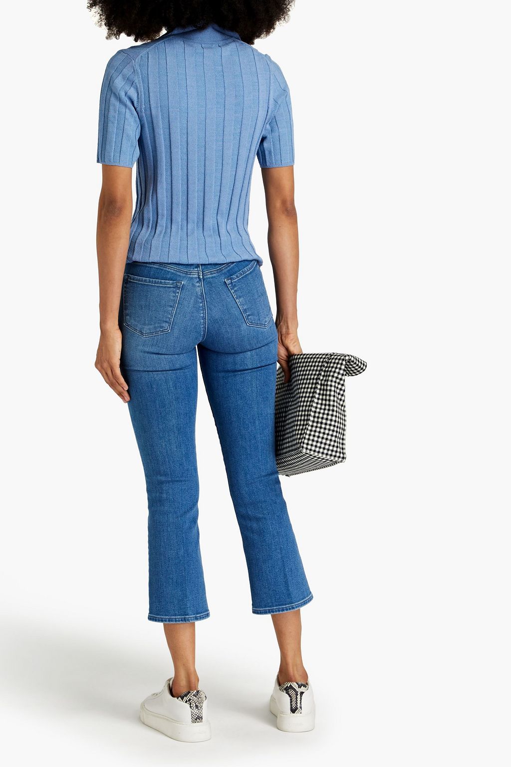 J BRAND Faded mid-rise kick-flare jeans