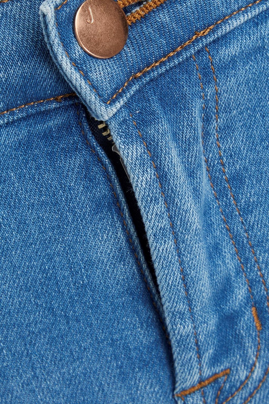J BRAND Faded mid-rise kick-flare jeans