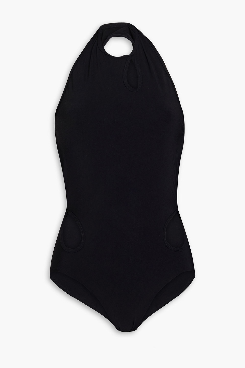 Christopher Esber Cutout Halterneck Bikini Top In Black