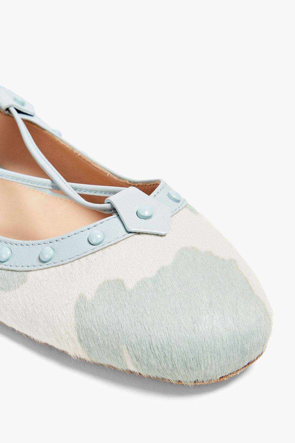 TOD'S Ballerinas aus Kalbshaar mit Print und Nieten