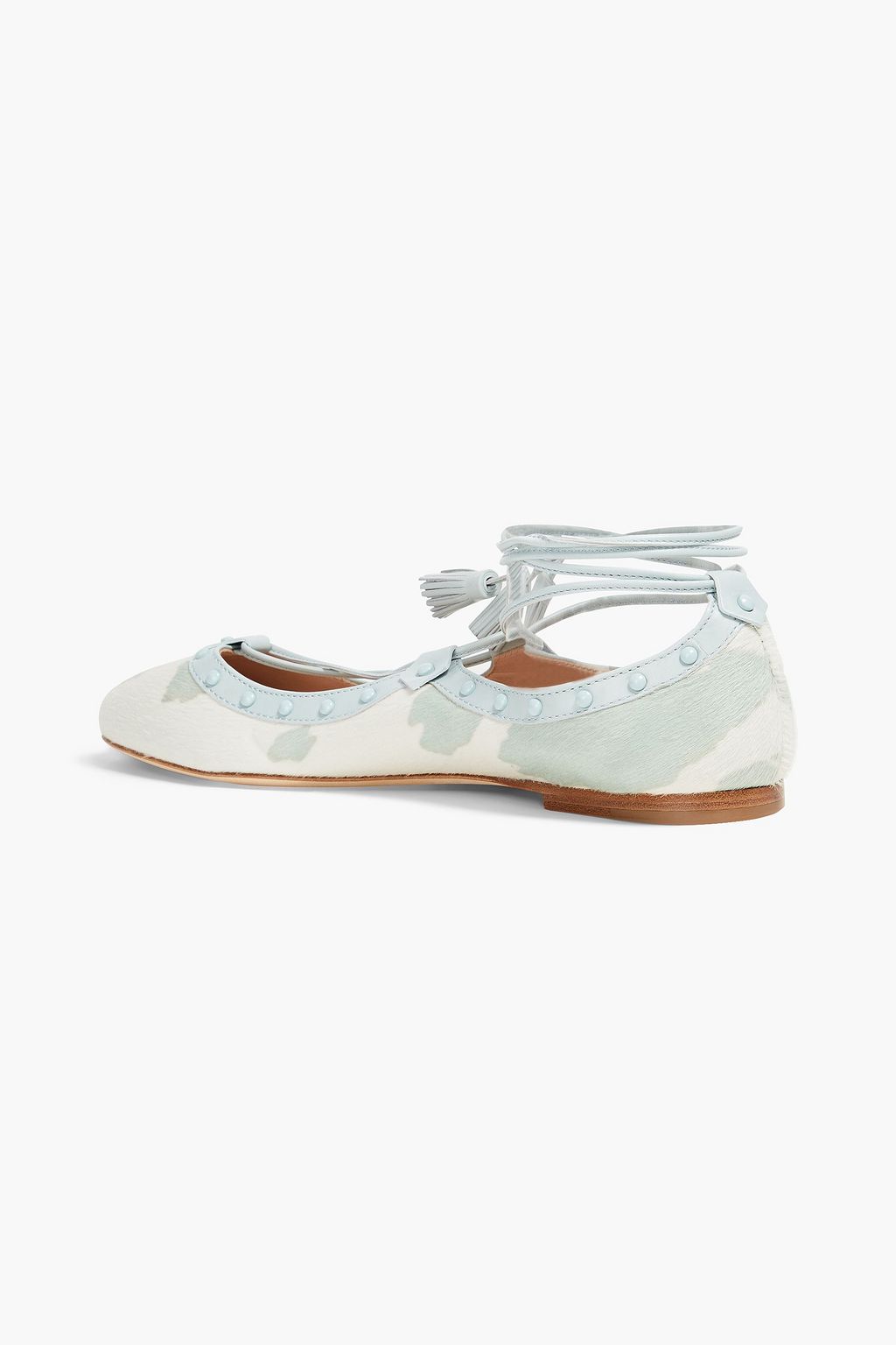 TOD'S Ballerinas aus Kalbshaar mit Print und Nieten