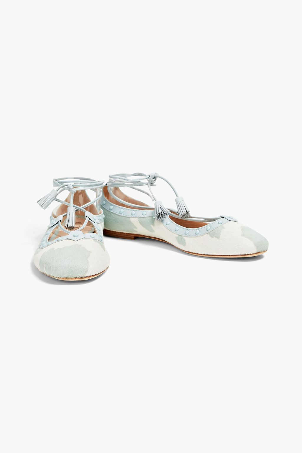 TOD'S Ballerinas aus Kalbshaar mit Print und Nieten