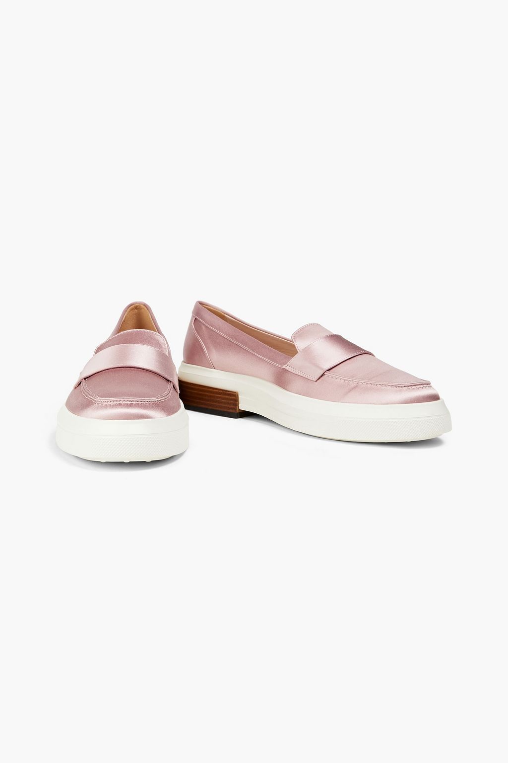 TOD'S サテン ローファー