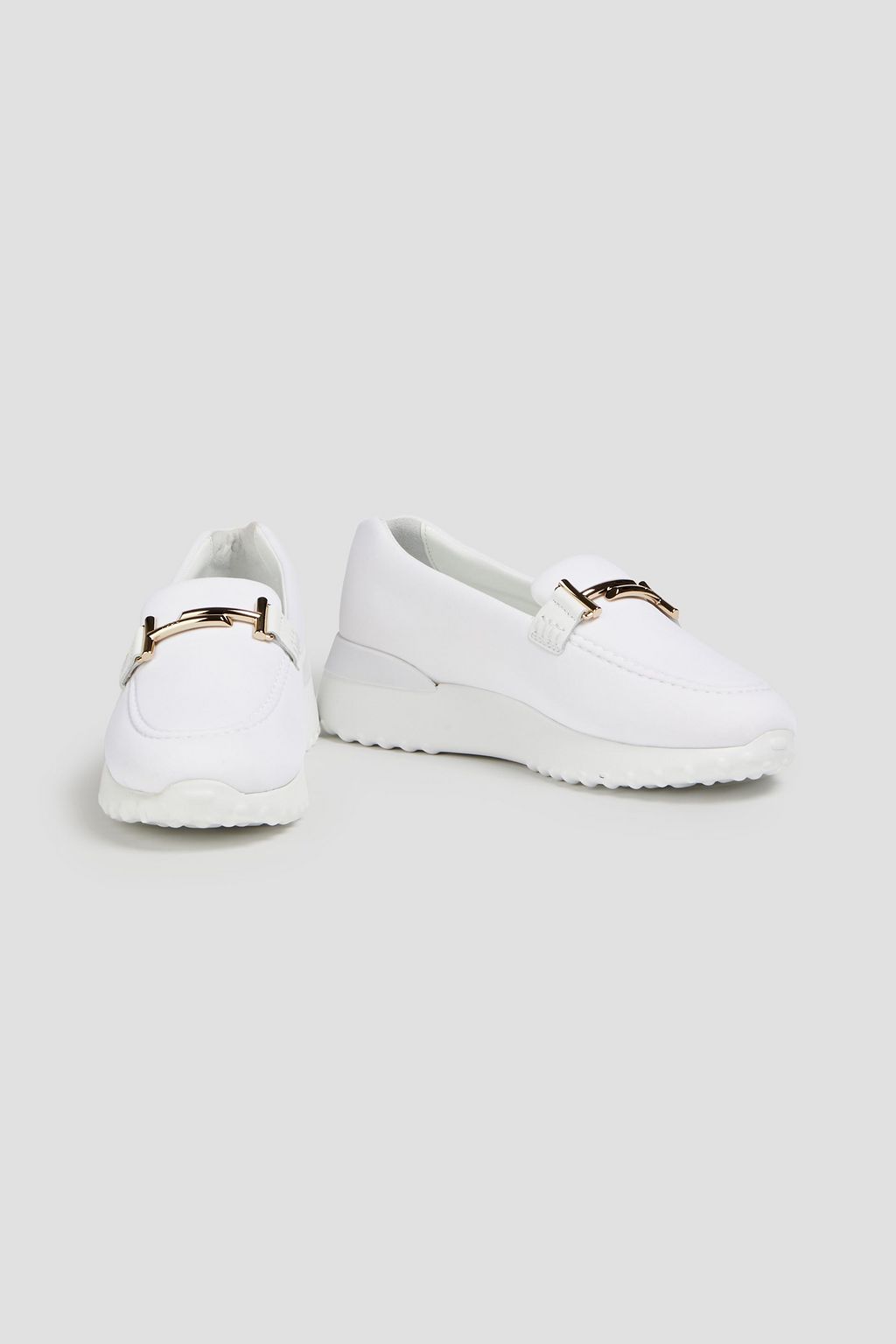 TOD'S + Alber Elbaz Double T neoprene platform loafers