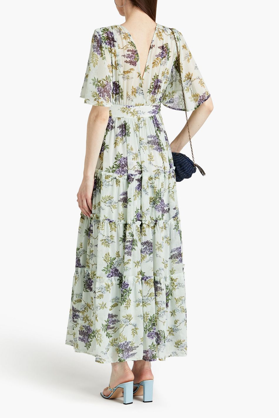 BYTIMO Wrapeffect floralprint crepon maxi dress THE