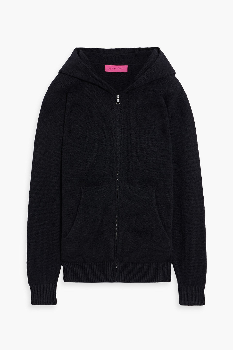 The Elder Statesman Cashmere Zip-up Hoodie In Black