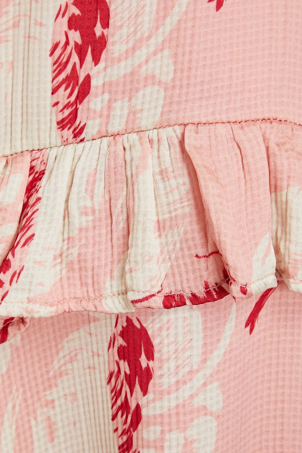 BYTIMO Floral-print hammered-satin maxi dress