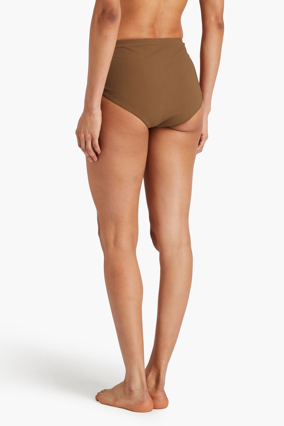 Christopher Esber - Hoch Sitzendes Bikini-höschen Mit Raffungen - Braun - Uk 4 