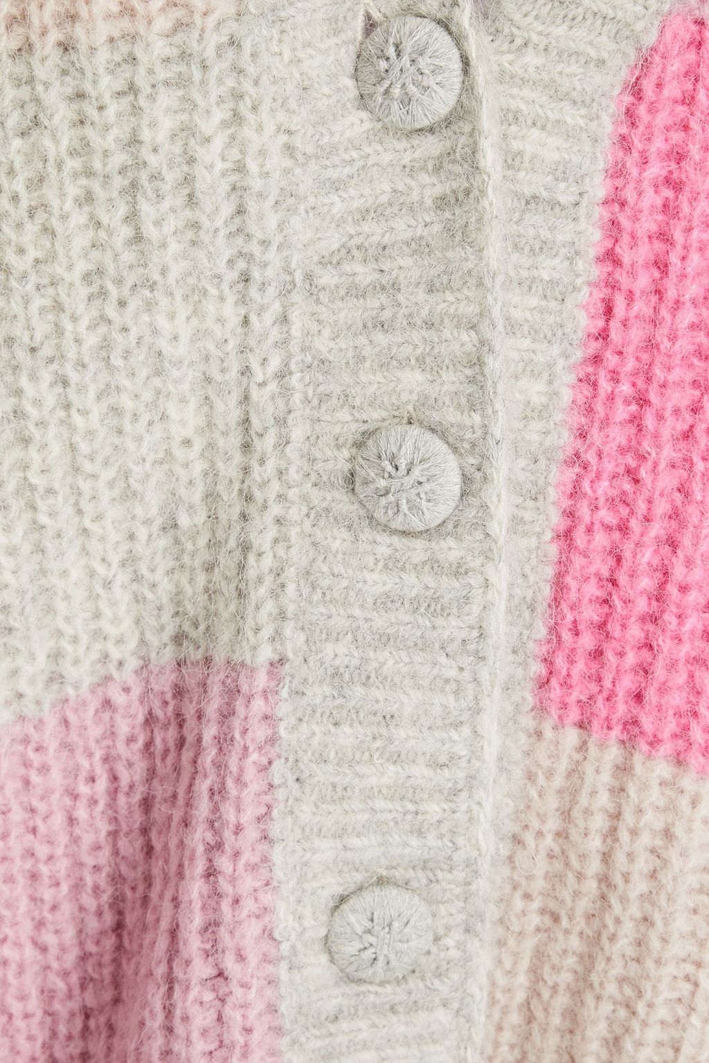 BYTIMO Oversized colorblock ribbedknit cardigan THE