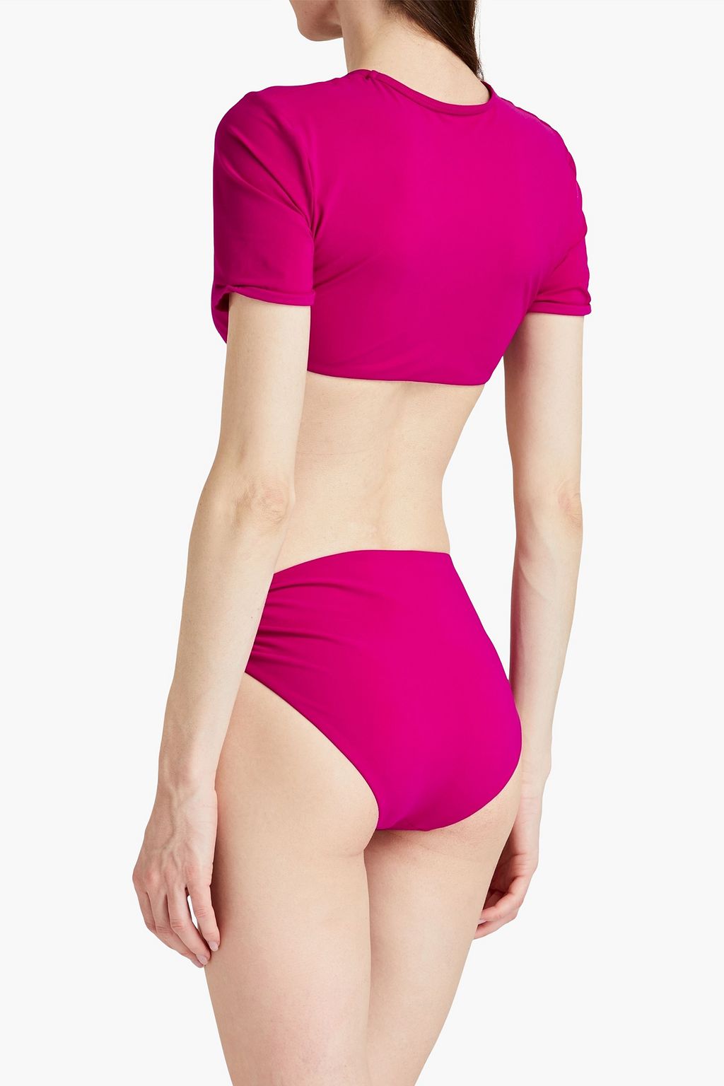 CHRISTOPHER ESBER Ruched cutout high-rise bikini briefs
