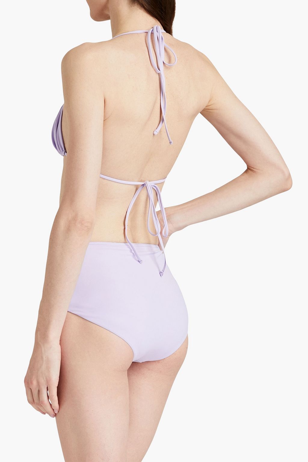 CHRISTOPHER ESBER Ruched halterneck bikini top