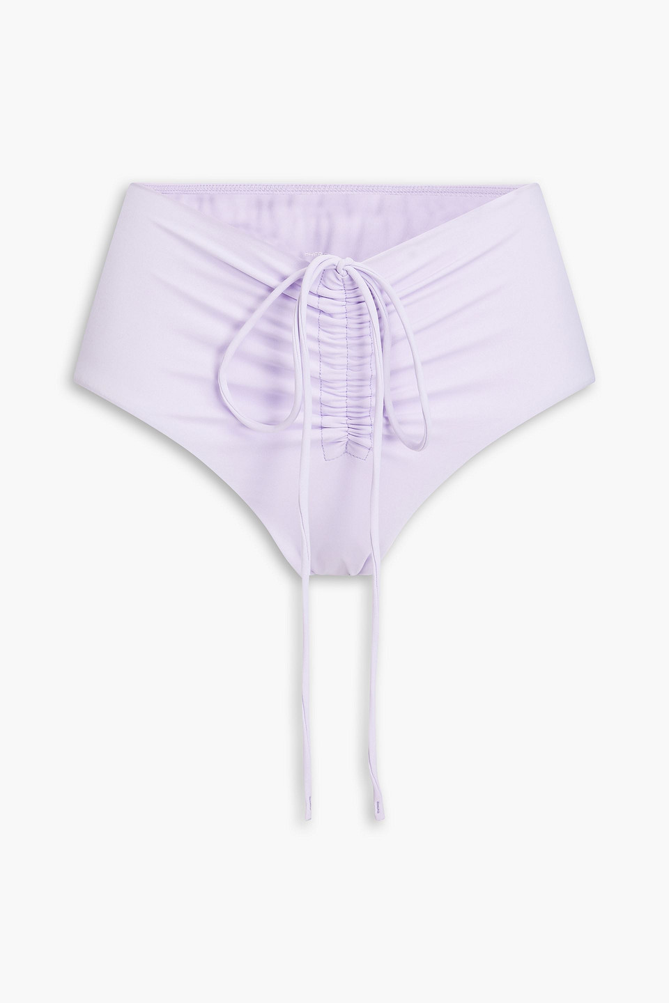 Christopher Esber Ruched High-rise Bikini Briefs In Lilac