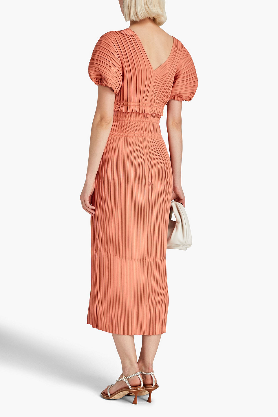  A.l.c. - Stella Midikleid Aus Plissiertem Webstoff - Pink - Us 0 