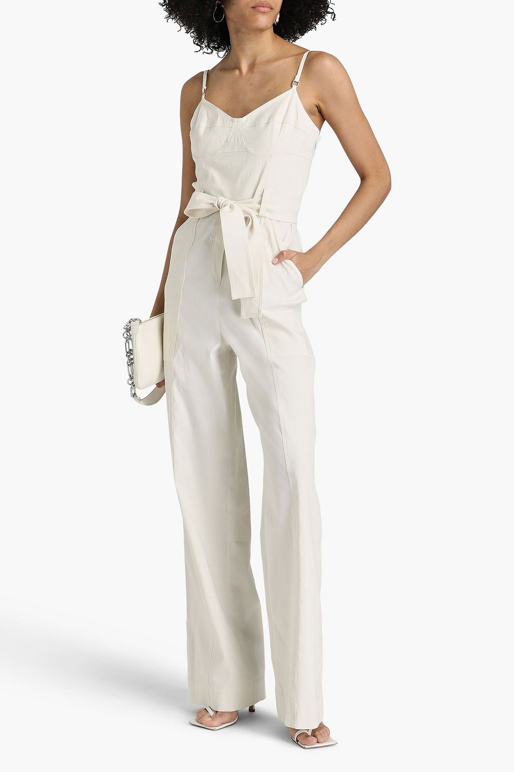 A.L.C. Mila belted linen-blend jumpsuit