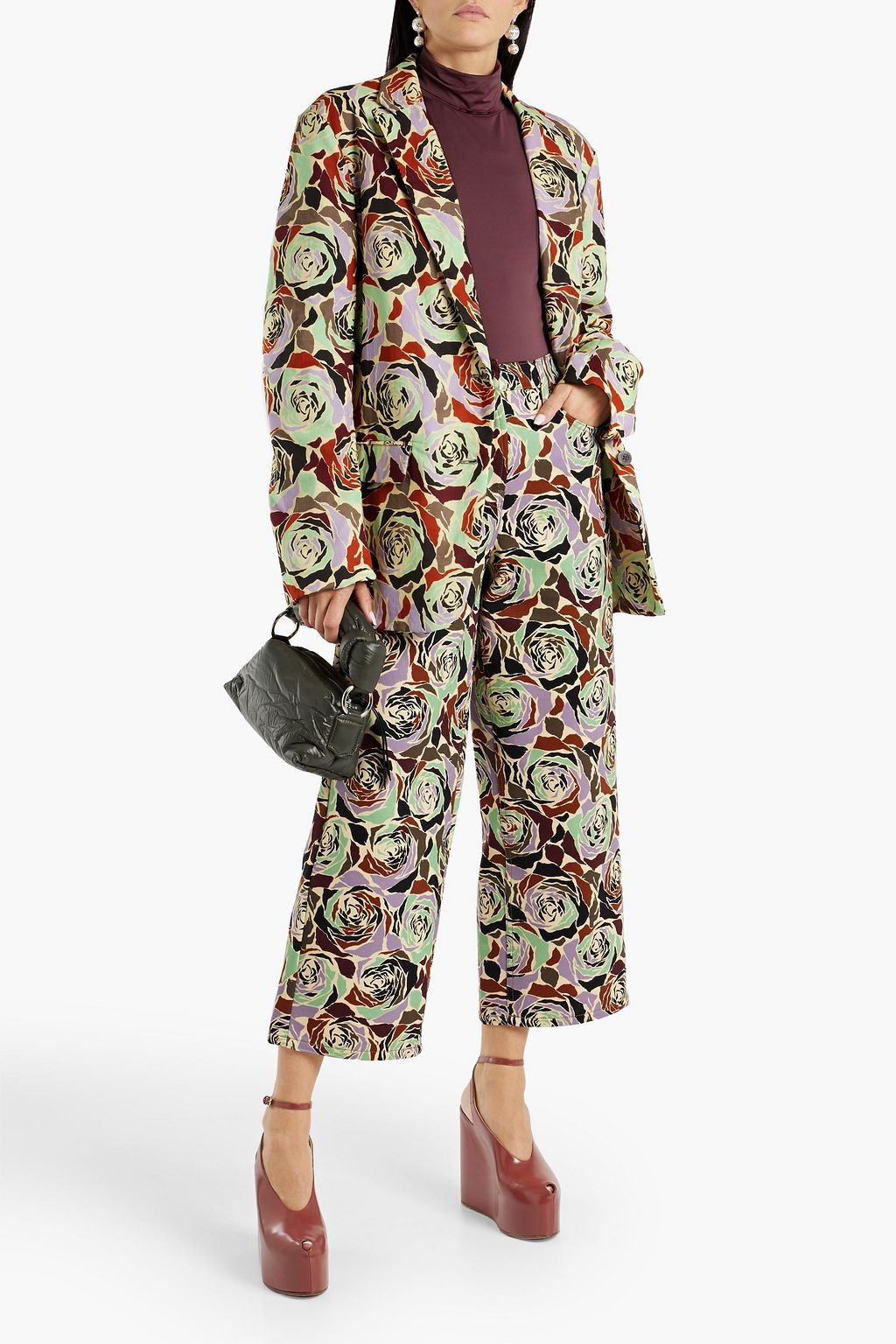 DRIES VAN NOTEN Floral-print cotton-voile blazer