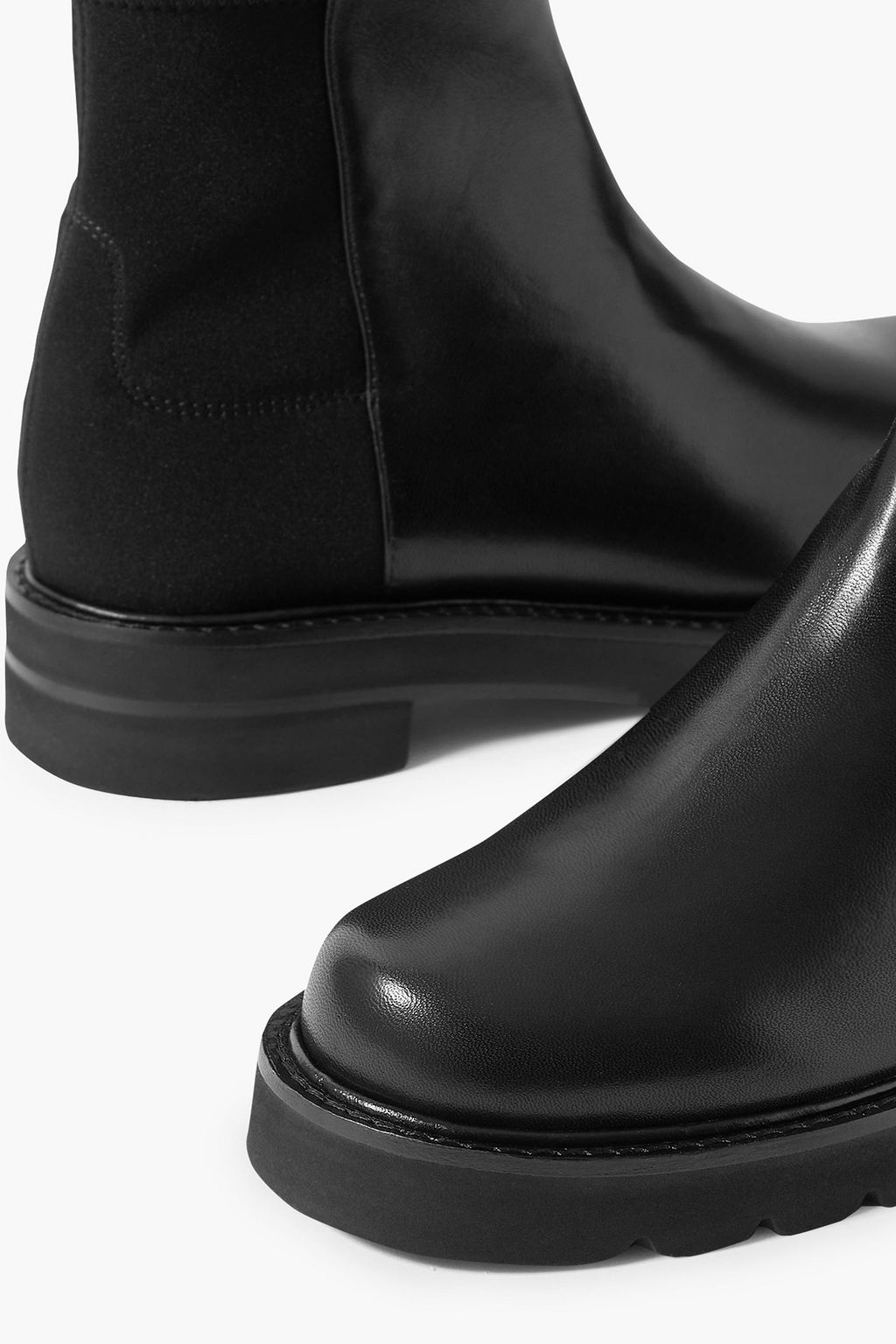 STUART WEITZMAN 마이크로스트레치 & 가죽 앵클 부츠