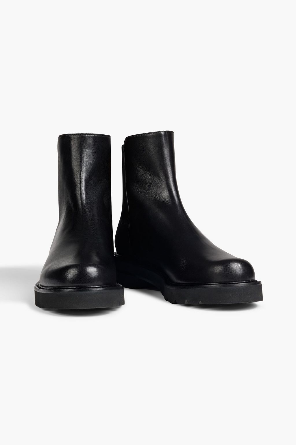 STUART WEITZMAN 마이크로스트레치 & 가죽 앵클 부츠