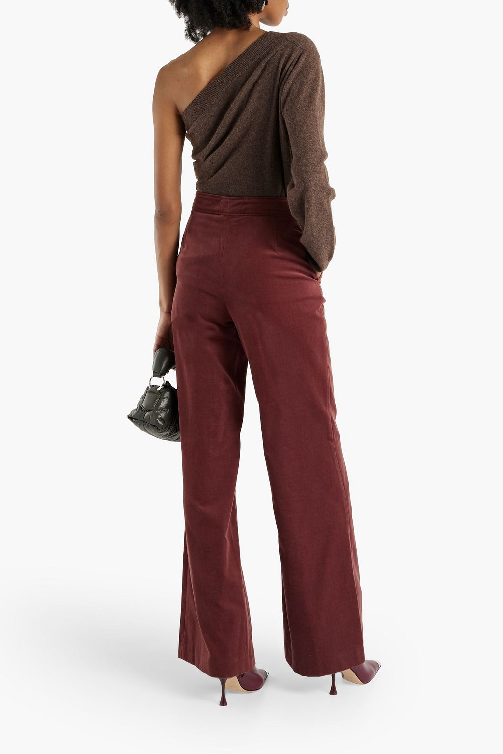DRIES VAN NOTEN One-shoulder ruched cashmere sweater