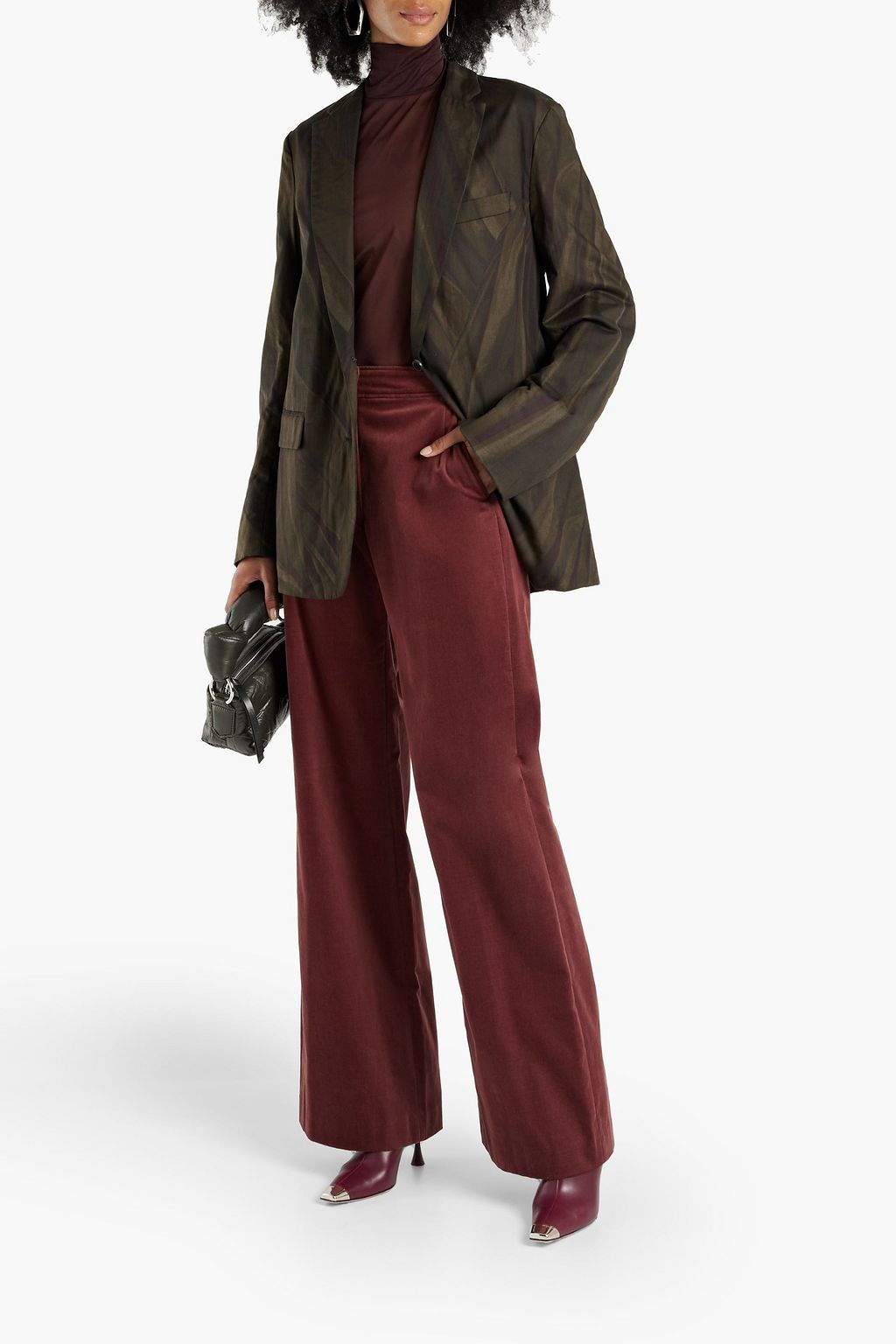 DRIES VAN NOTEN Printed cotton blazer